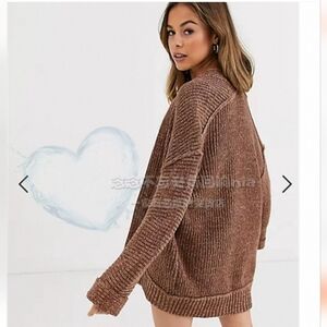 🥳sold At MP🥳NEW Free People Textured Brown Cardigan